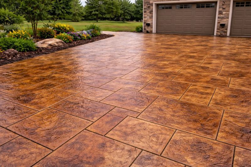 Driveway Concrete Staining in Fort Worth, TX