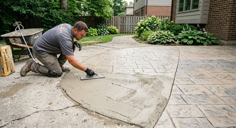 Textured Concrete Installation in Dallas, TX